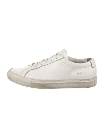 Pre-owned Common Projects Leather Sneakers In White