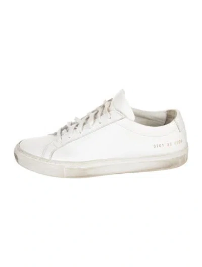 Pre-owned Common Projects Leather Sneakers In White