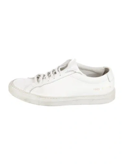 Pre-owned Common Projects Leather Sneakers In White