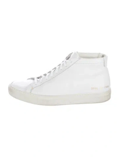 Pre-owned Common Projects Leather Sneakers In White