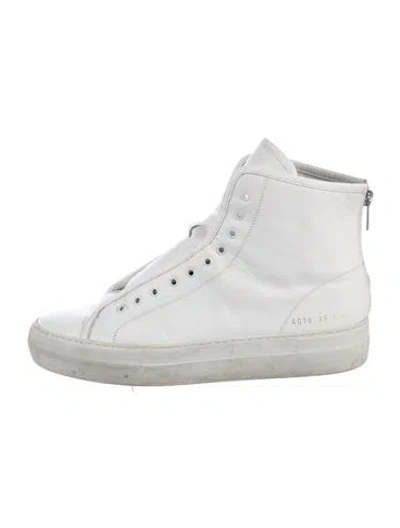 Pre-owned Common Projects Leather Sneakers In White