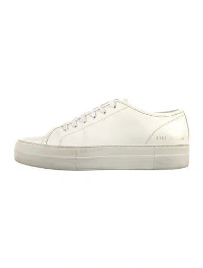 Pre-owned Common Projects Leather Sneakers In White