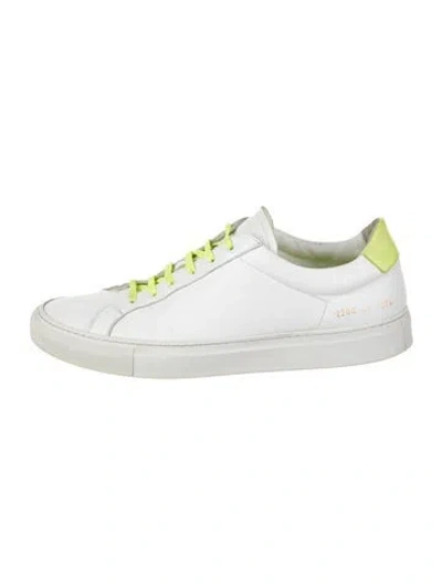 Pre-owned Common Projects Leather Sneakers In White
