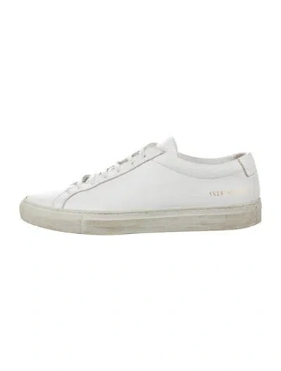 Pre-owned Common Projects Leather Sneakers In White