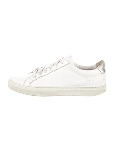 Pre-owned Common Projects Leather Sneakers In White