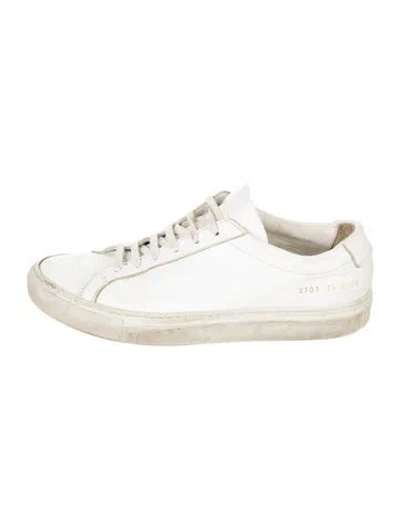 Pre-owned Common Projects Leather Sneakers In White