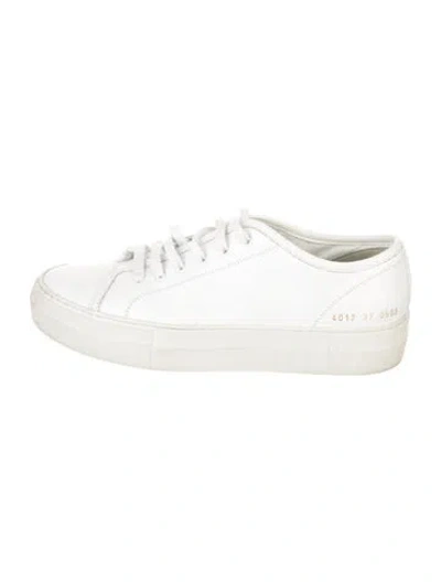 Pre-owned Common Projects Leather Sneakers In White