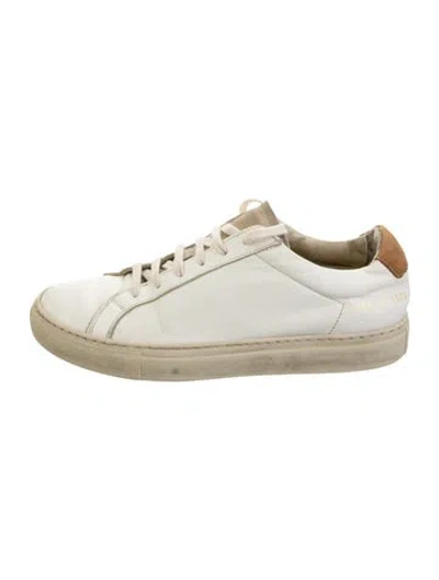 Pre-owned Common Projects Leather Sneakers In White