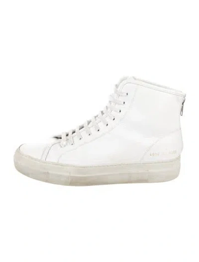 Pre-owned Common Projects Leather Sneakers In White