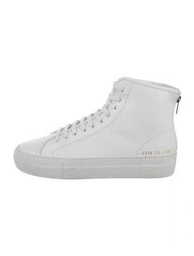 Pre-owned Common Projects Leather Sneakers In White