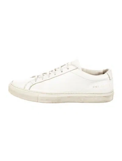 Pre-owned Common Projects Leather Sneakers In White