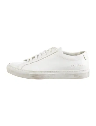 Pre-owned Common Projects Leather Sneakers In White