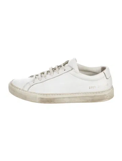 Pre-owned Common Projects Leather Sneakers In White