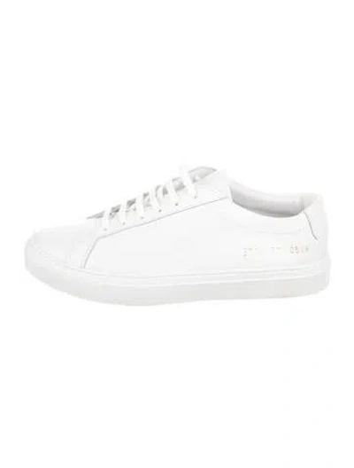 Pre-owned Common Projects Leather Sneakers In White