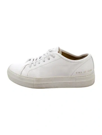 Pre-owned Common Projects Leather Sneakers In White