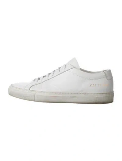 Pre-owned Common Projects Leather Sneakers In White