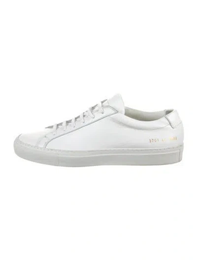 Pre-owned Common Projects Leather Sneakers In White