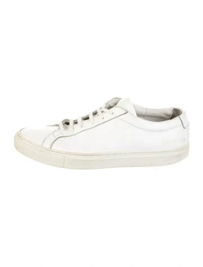 Pre-owned Common Projects Leather Sneakers In White