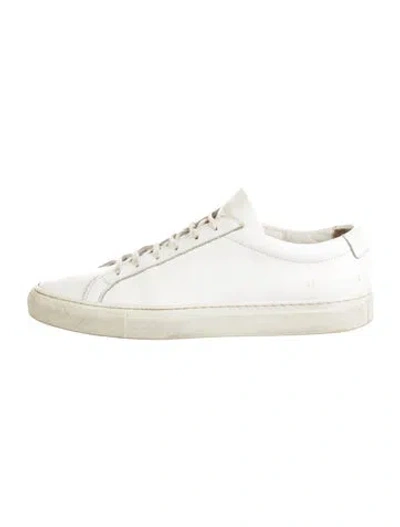 Pre-owned Common Projects Leather Sneakers In White