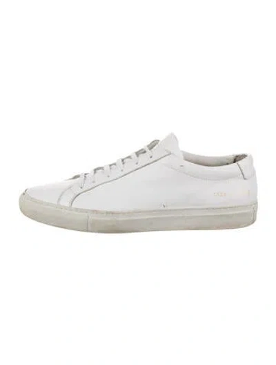 Pre-owned Common Projects Leather Sneakers In White