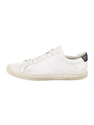 Pre-owned Common Projects Leather Sneakers In White