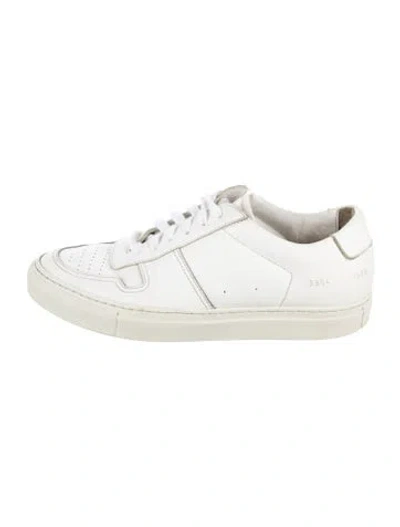 Pre-owned Common Projects Leather Sneakers In White