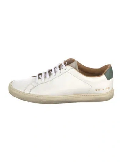 Pre-owned Common Projects Leather Sneakers In White
