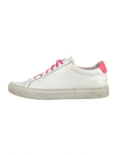 Pre-owned Common Projects Leather Sneakers In White