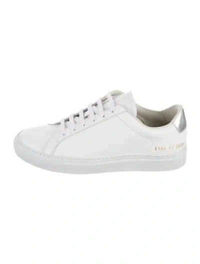 Pre-owned Common Projects Leather Sneakers In White