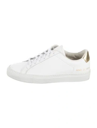 Pre-owned Common Projects Leather Sneakers In White