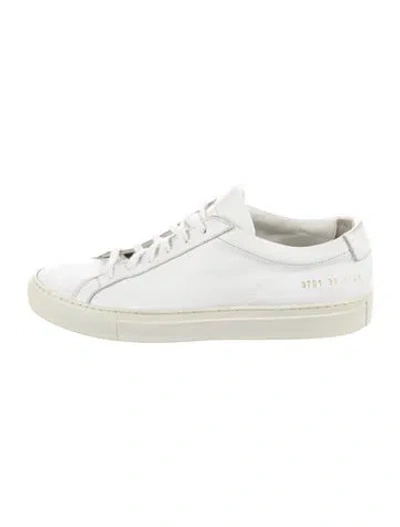 Pre-owned Common Projects Leather Sneakers In White