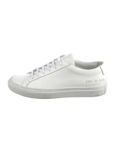 Pre-owned Common Projects Leather Sneakers In White