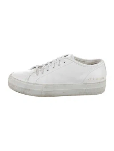 Pre-owned Common Projects Leather Sneakers In White