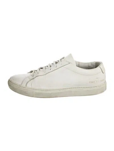 Pre-owned Common Projects Leather Sneakers In White