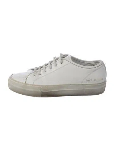 Pre-owned Common Projects Leather Sneakers In White