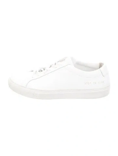 Pre-owned Common Projects Leather Sneakers In White