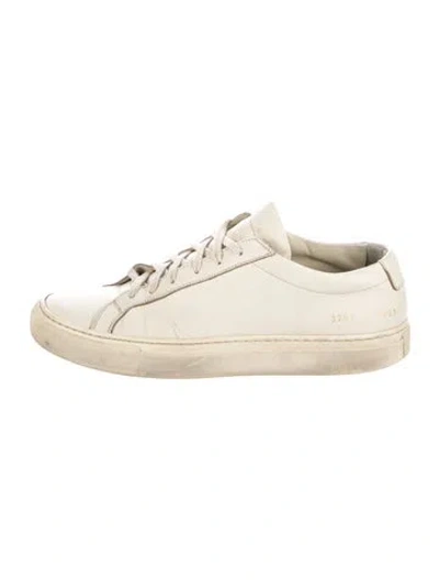 Pre-owned Common Projects Leather Sneakers In White