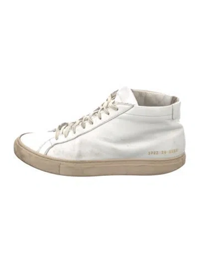 Pre-owned Common Projects Leather Sneakers In White