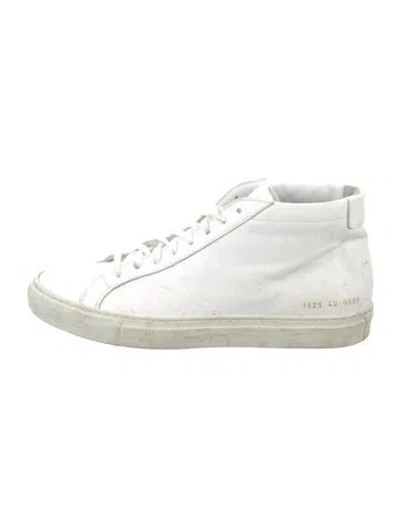 Pre-owned Common Projects Leather Sneakers In White