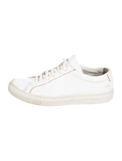 Pre-owned Common Projects Leather Sneakers In White