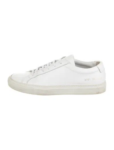 Pre-owned Common Projects Leather Sneakers In White