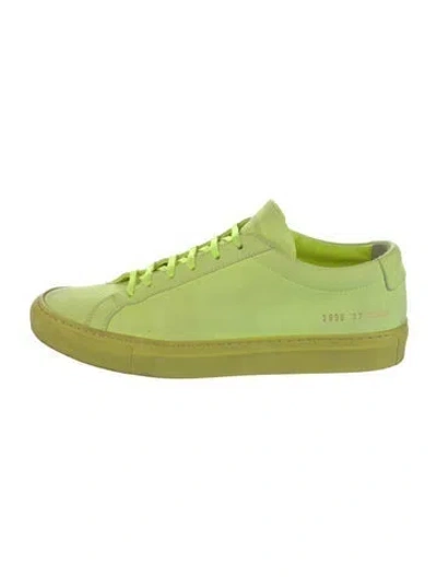Pre-owned Common Projects Leather Sneakers In Yellow