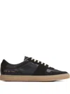 Common Projects Achilles Leather And Suede Sneakers In Black