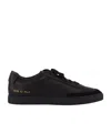 Common Projects Court Classic Sneakers In Black Suede And Leather In Black