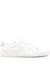 Common Projects White Solid Lace Up Sneakers In White