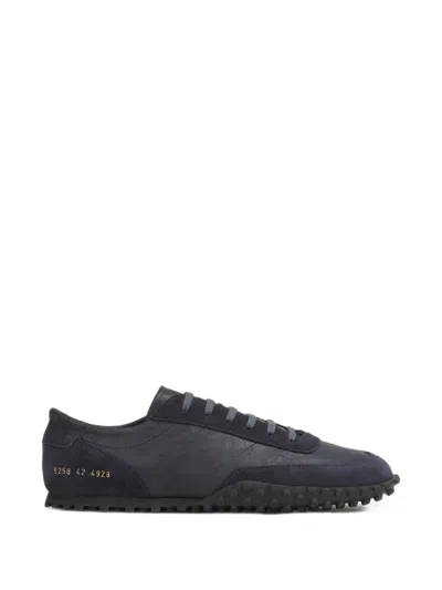 Common Projects Leather-panelled Studded-sole Sneakers In Black