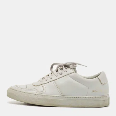 Common Projects Light Grey Leather Bball Low Top Bumpy Sneakers Size 38