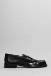 Common Projects Black Polished Leather Loafers In Black