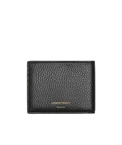 Common Projects Logo Bi-fold Wallet In Black