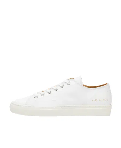 Common Projects Logo-lacing Low-cut Casual Sneakers In White